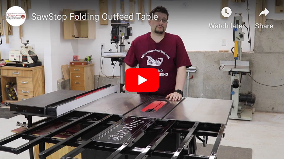 SawStop Folding Outfeed Table