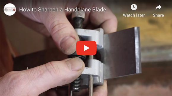 how to sharpen a hand plane blade